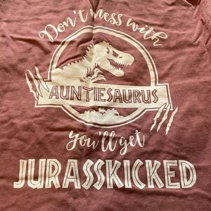 T-shirt Don’t mess with Auntie mauve pink 😉